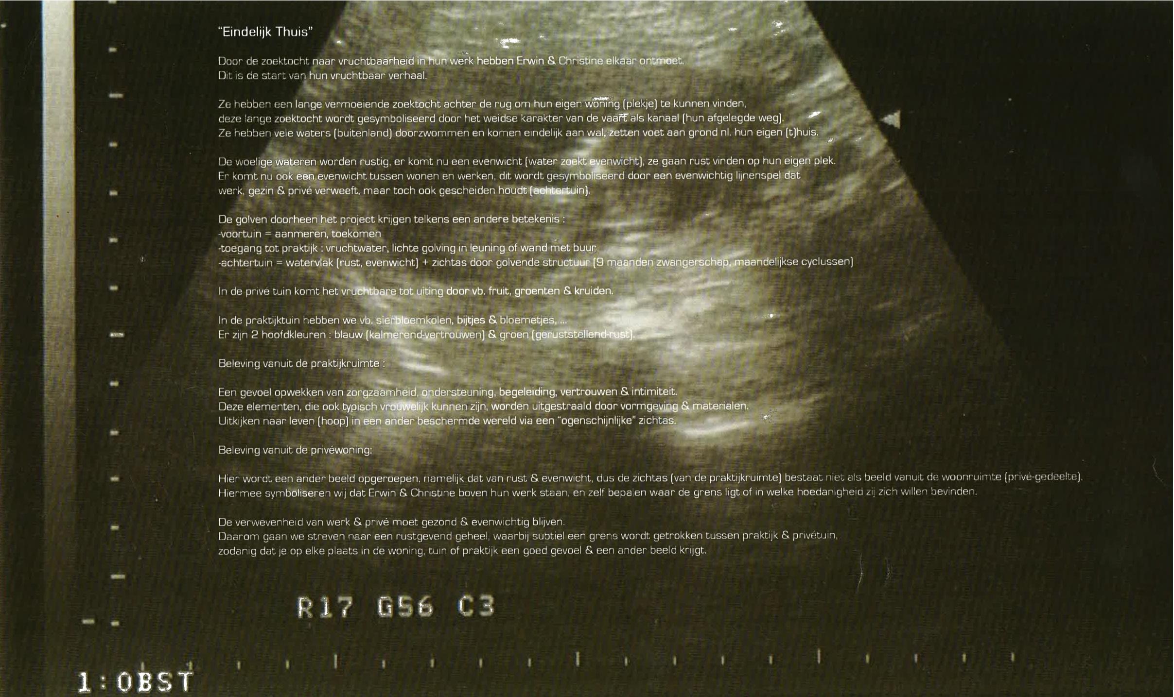 voor deze gynaecoloog en vroedvrouw hebben we het tuinconcept als een echografie voorgesteld